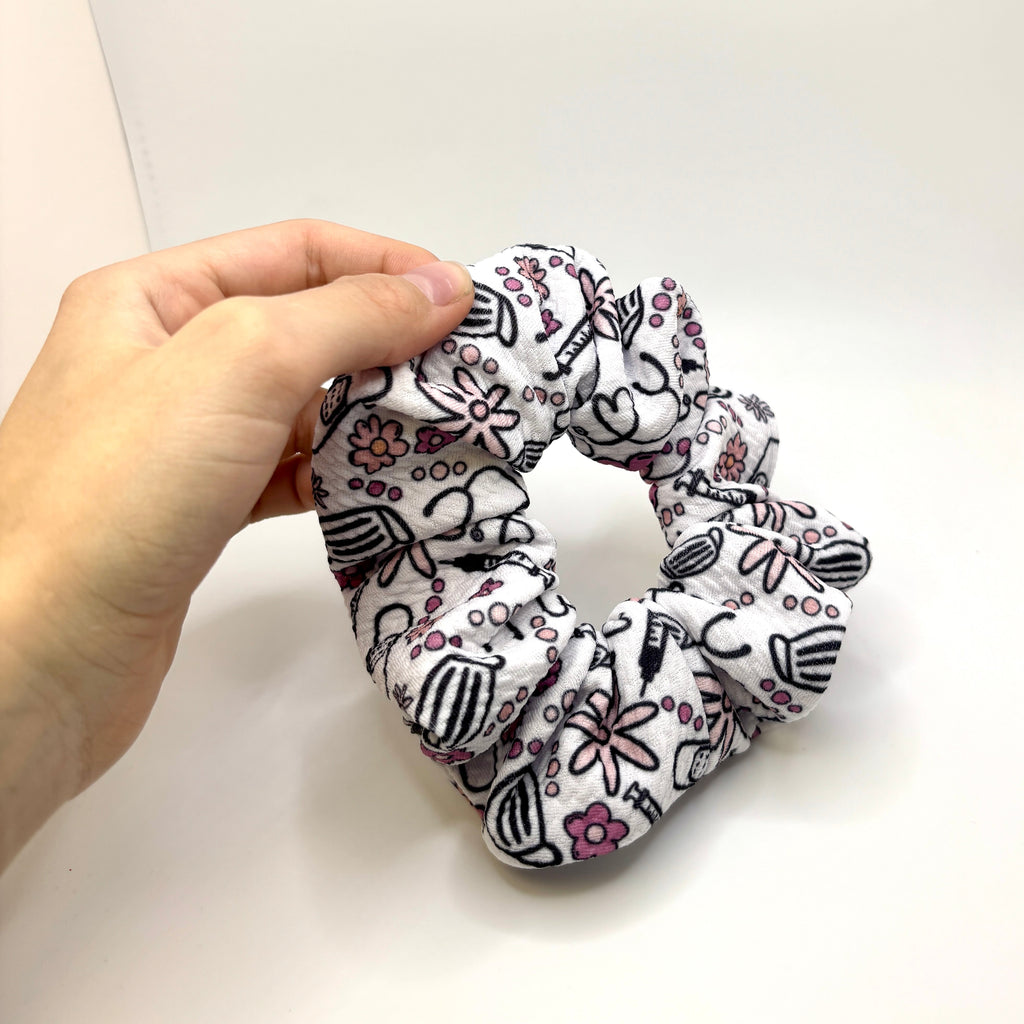 Mini Floral Nurse Healthcare Bullet Scrunchie