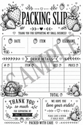 Strawberry Packing Slip