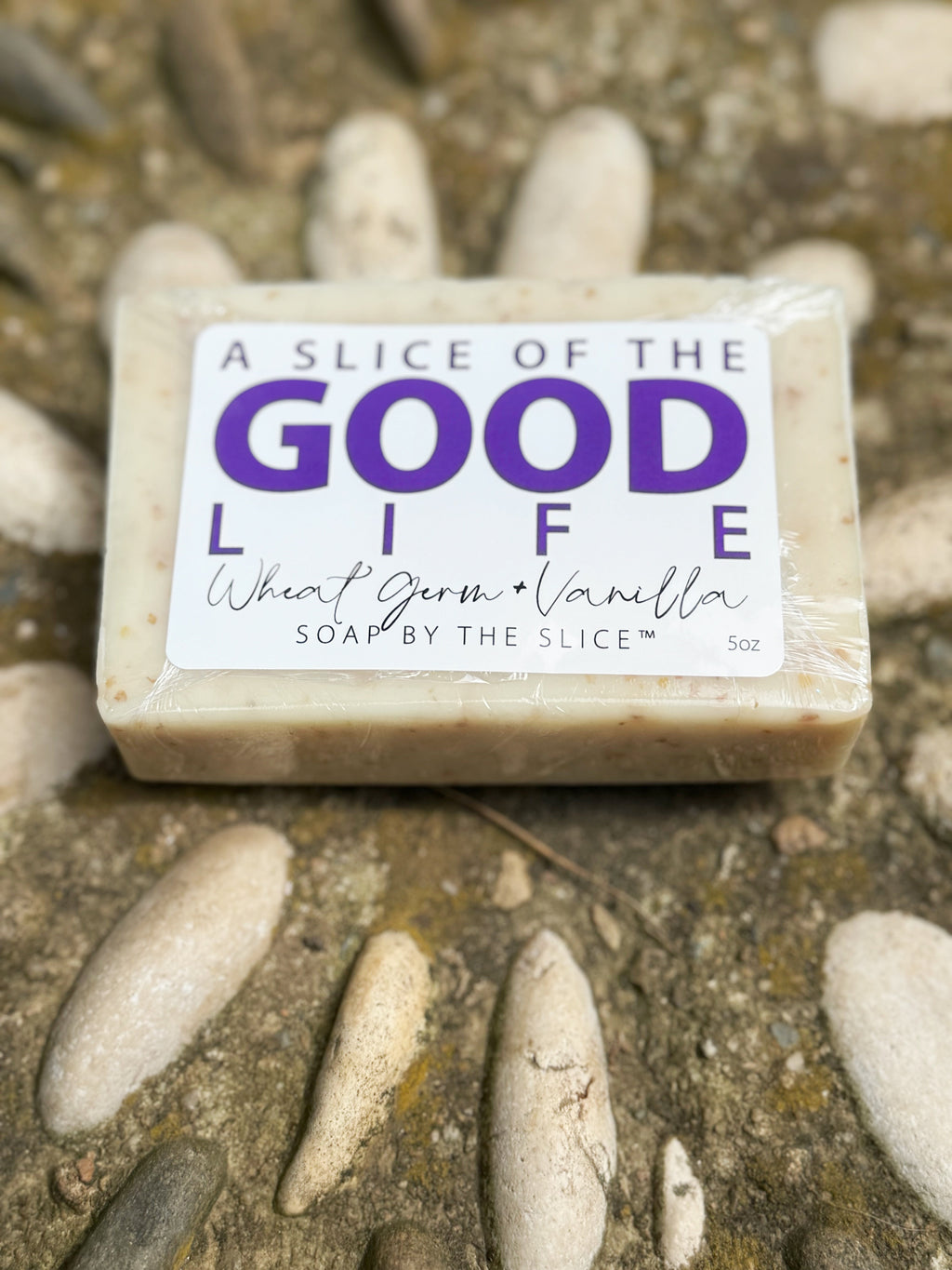 Wheat Germ & Vanilla Handmade Soap | Natural Exfoliating Soap Slice
 5.5 oz.
