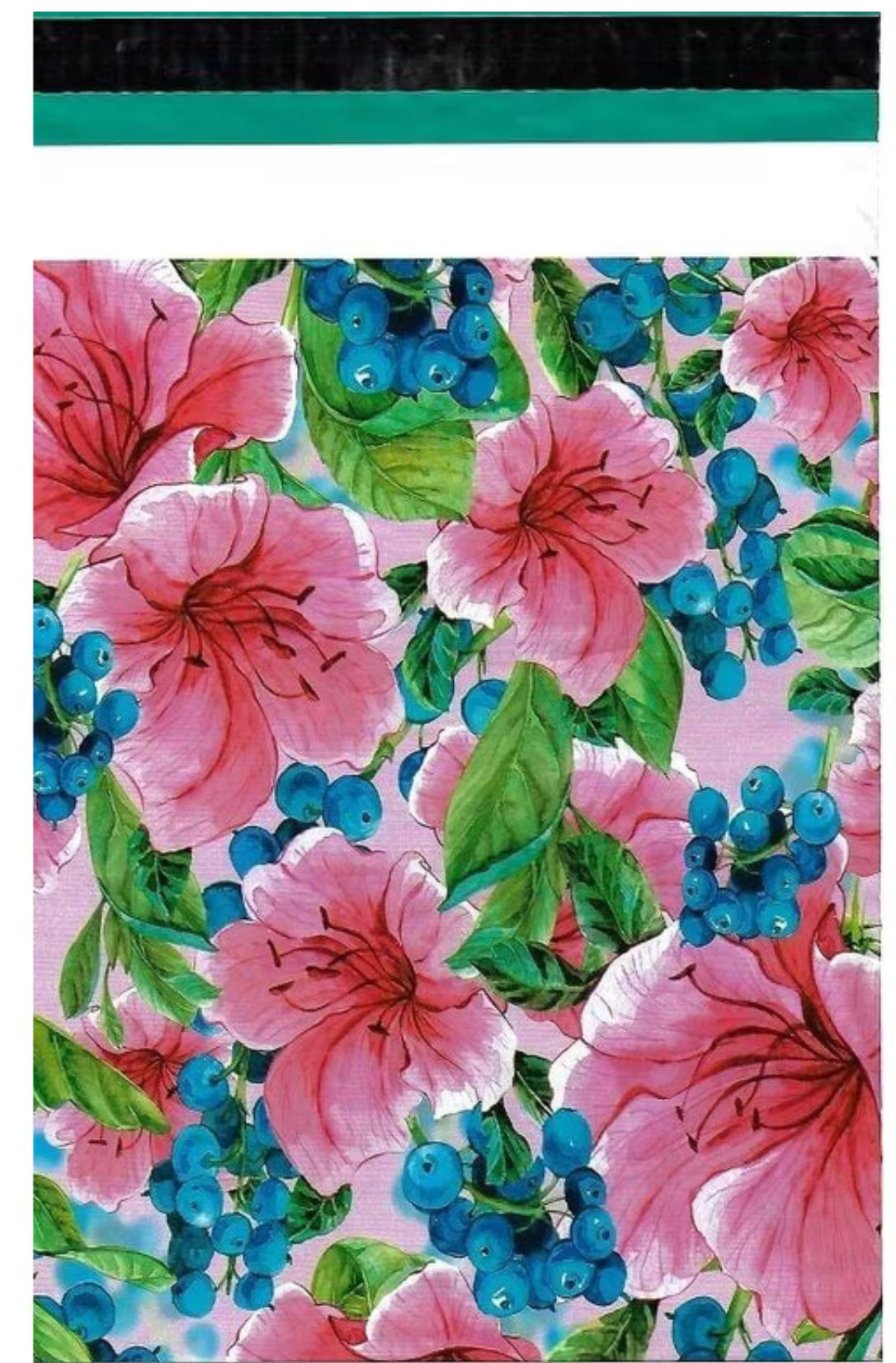 Pink Floral & Blue Berry Poly Mailers – 10×13