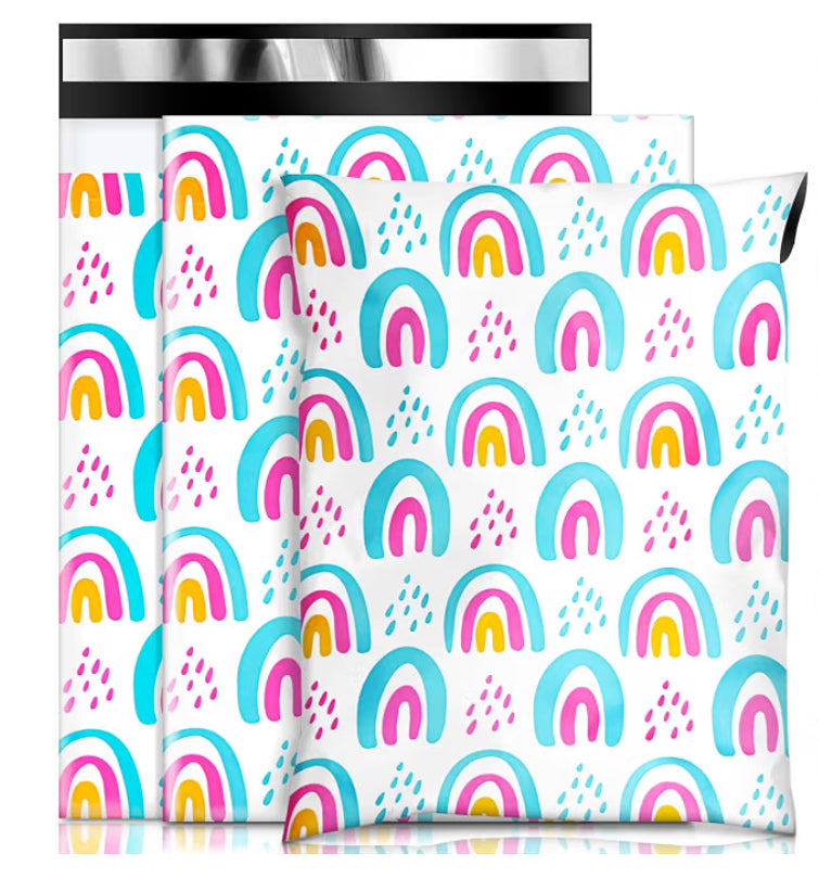 Colorful Rainbow Poly Mailers – 10×13