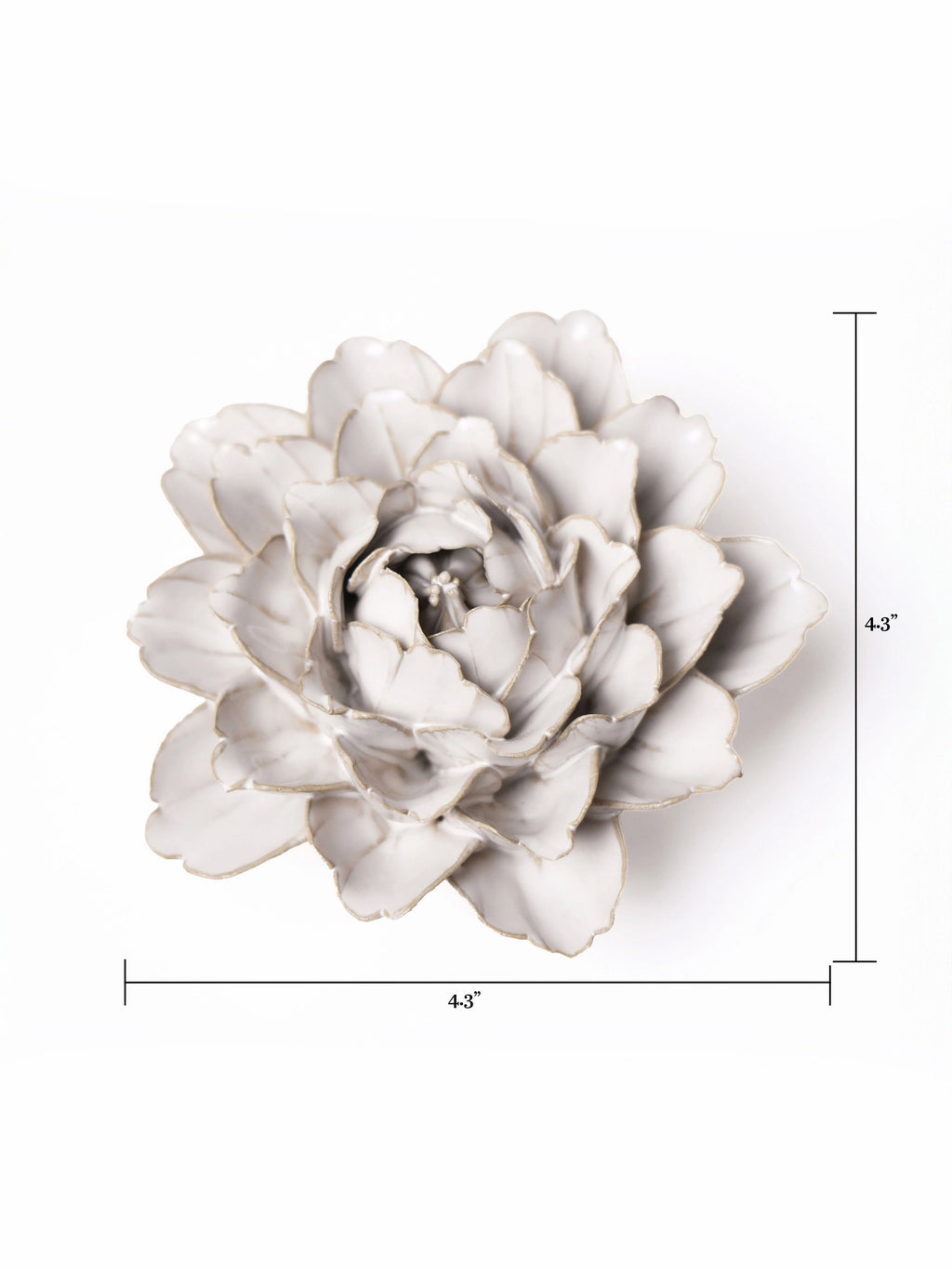 Ceramic Ivory Comanche Peony