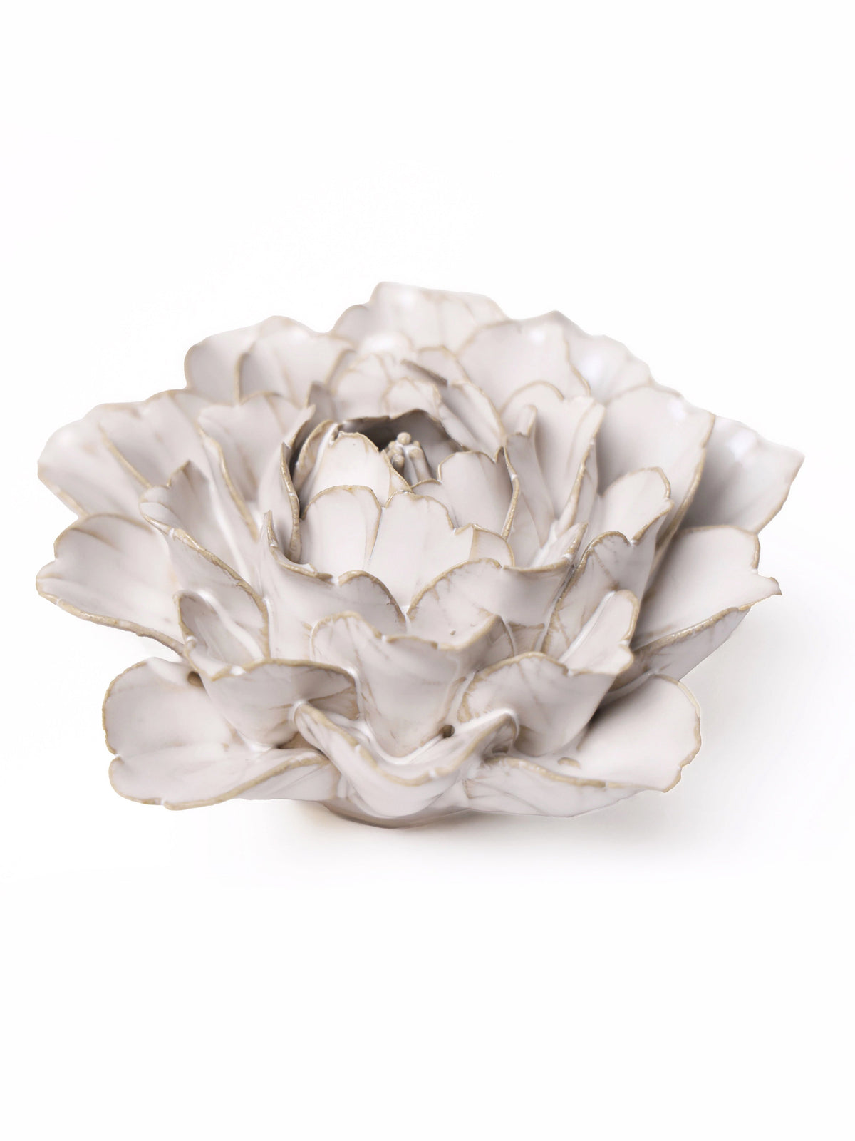 Ceramic Ivory Comanche Peony
