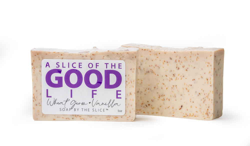 Wheat Germ & Vanilla Handmade Soap | Natural Exfoliating Soap Slice
 5.5 oz.