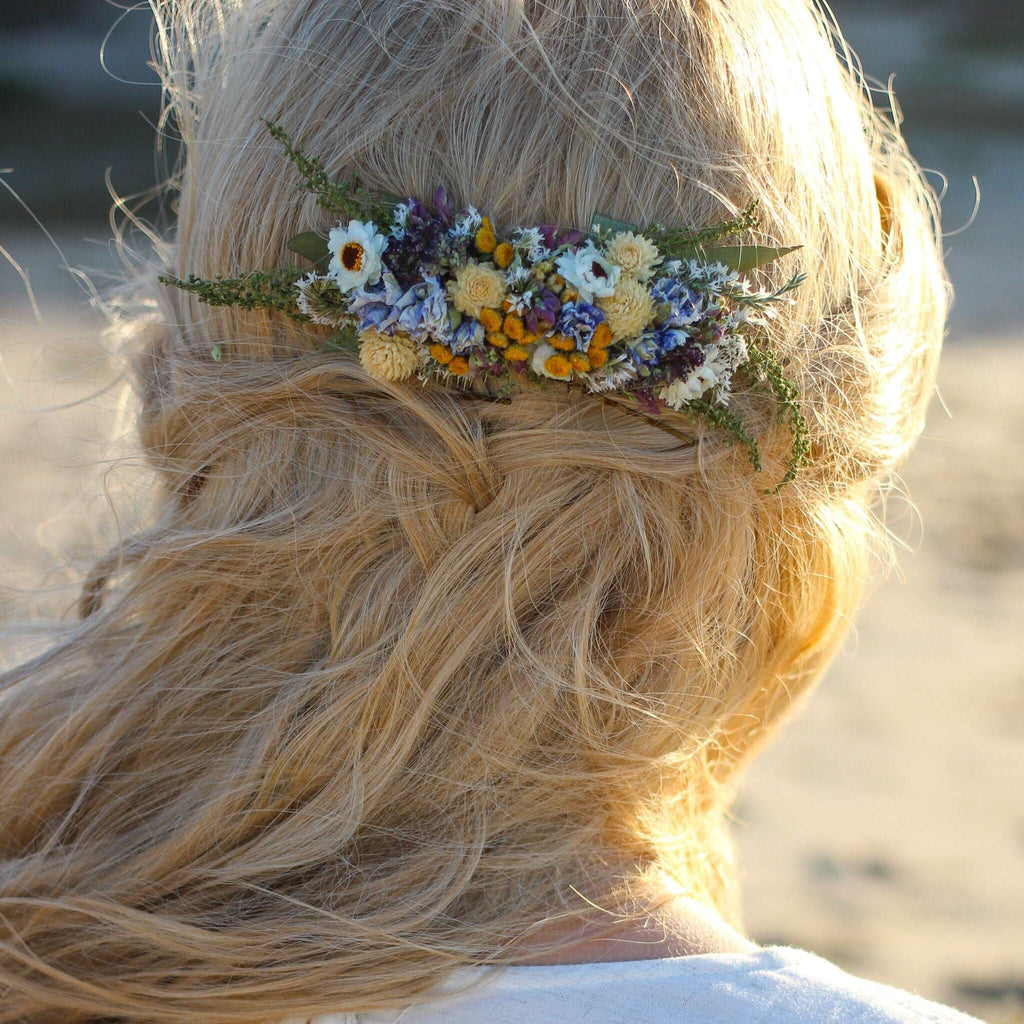 Eucalyptus boutonnière with dried Yarrow and Lavender Dried Bridal bouquet / Dry Flower Wedding, Rustic Boho Brides, Bridesmaid bouquet