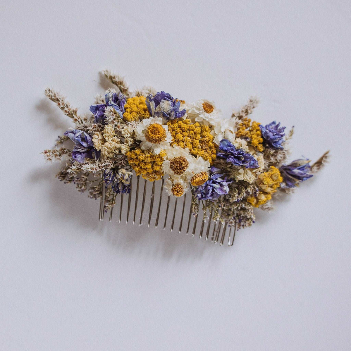 Dried Flower Bouquet with Eucalyptus, Yarrow and Lavender Dried Bridal bouquet